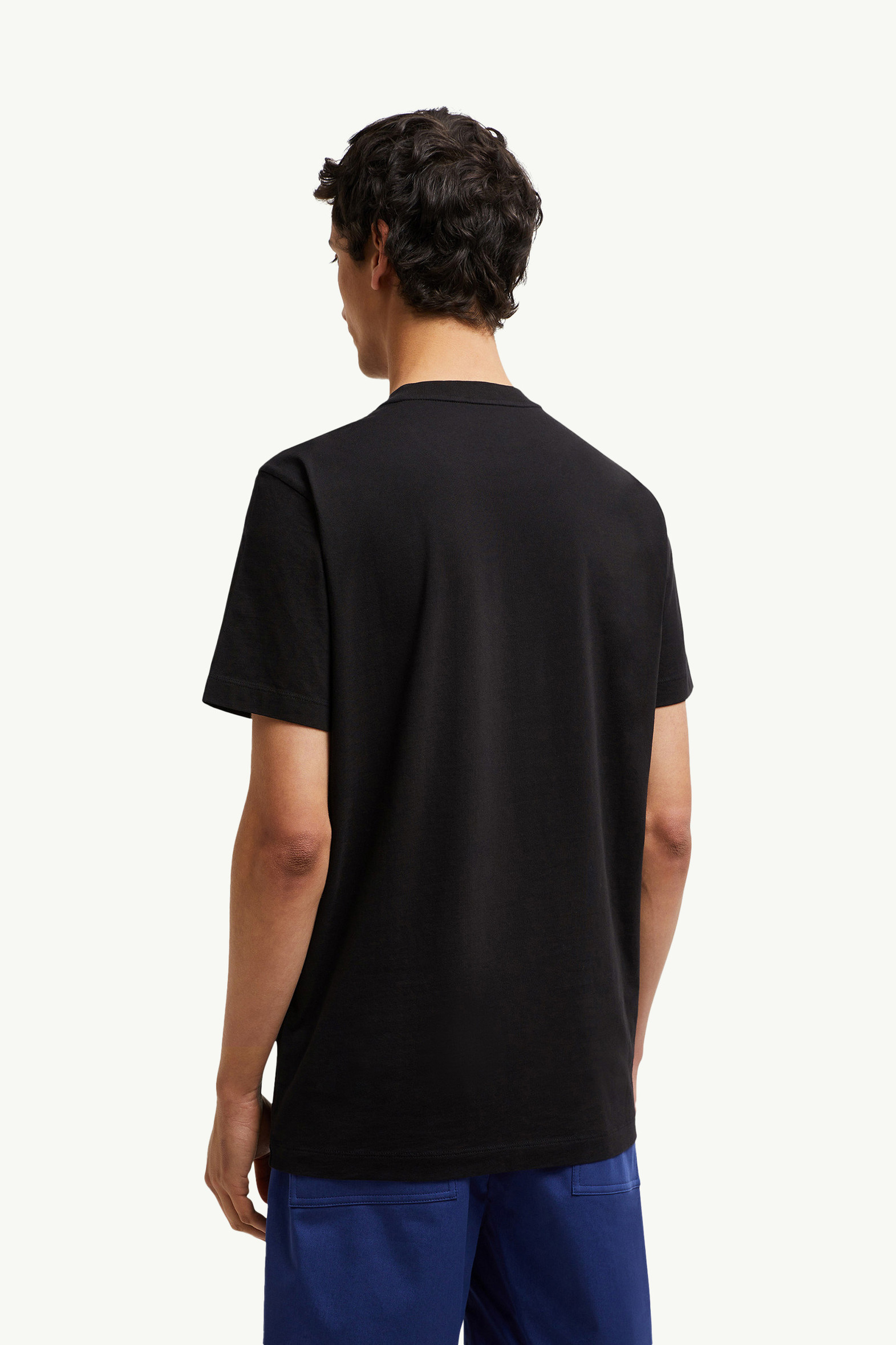 Logo Patch Cotton T-Shirt (Pack of Three) Men Black Moncler 5